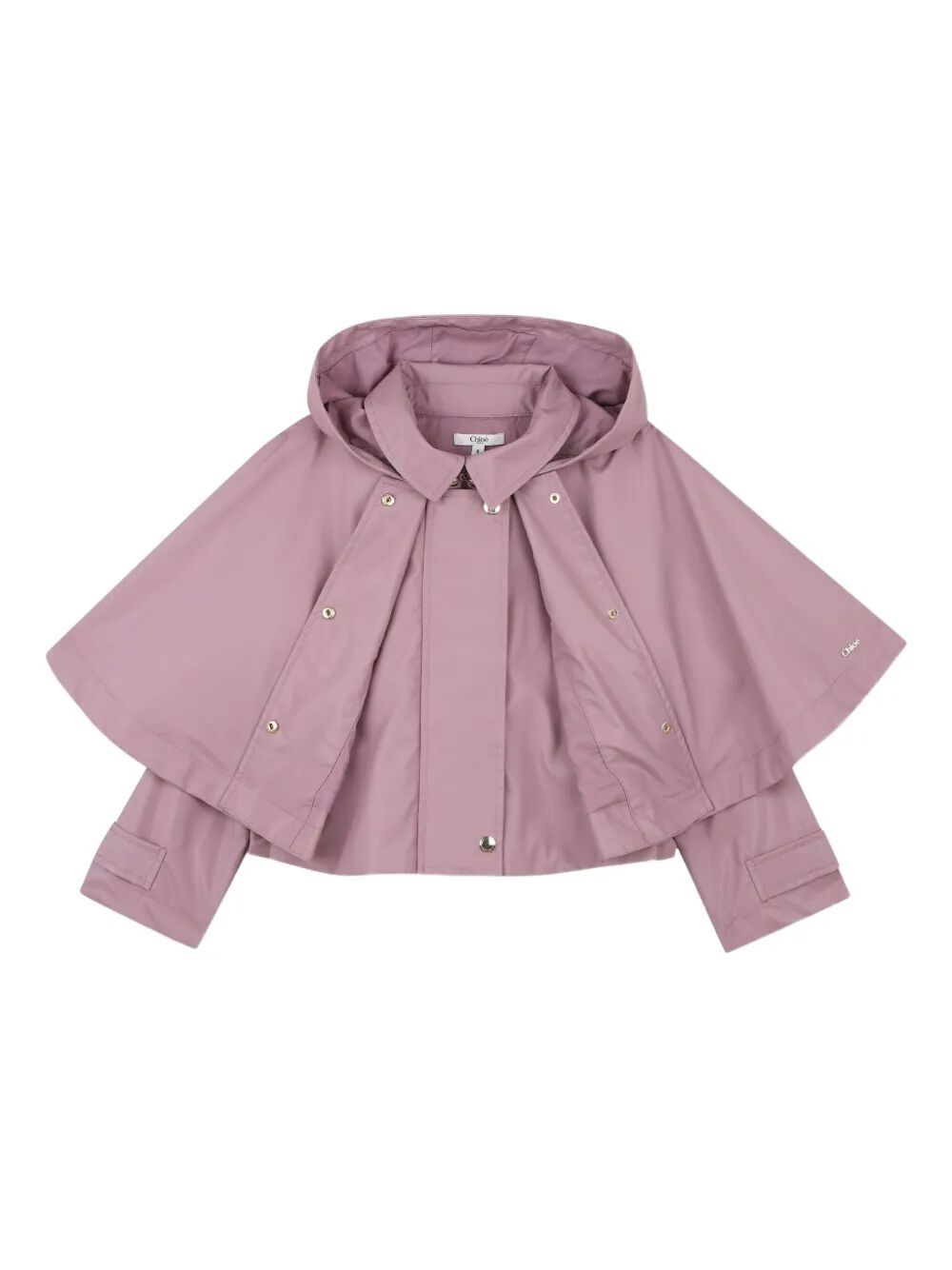 Chloé Hooded Cropped Jacket In Purple