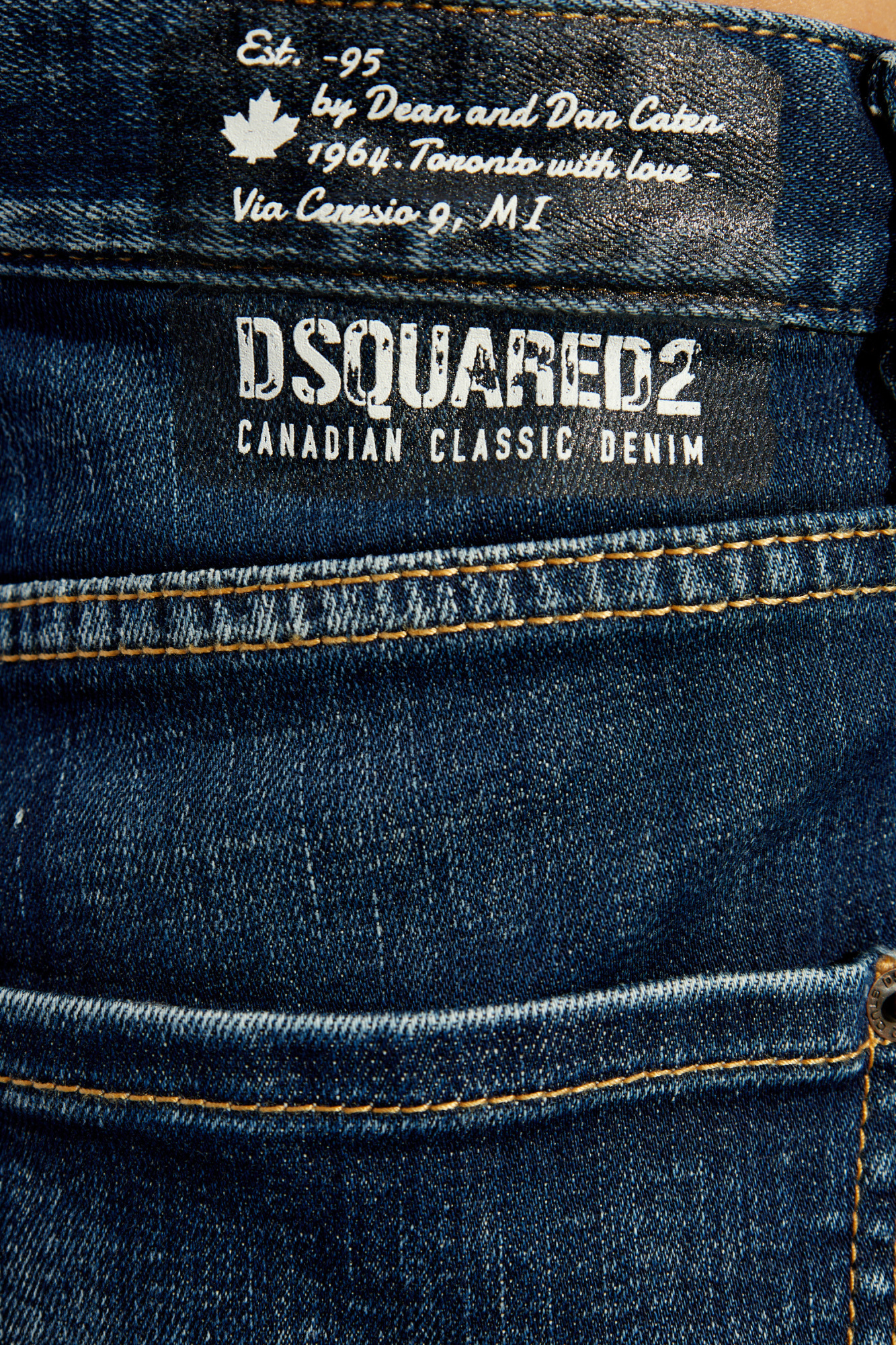 Dsquared2 Vintage Effect Denim Shorts In Blue