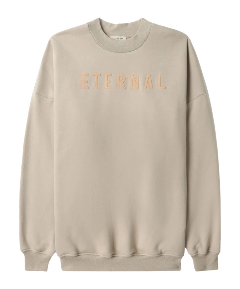 Fear Of God Eternal Printed Crewneck Sweatshirt In Brown