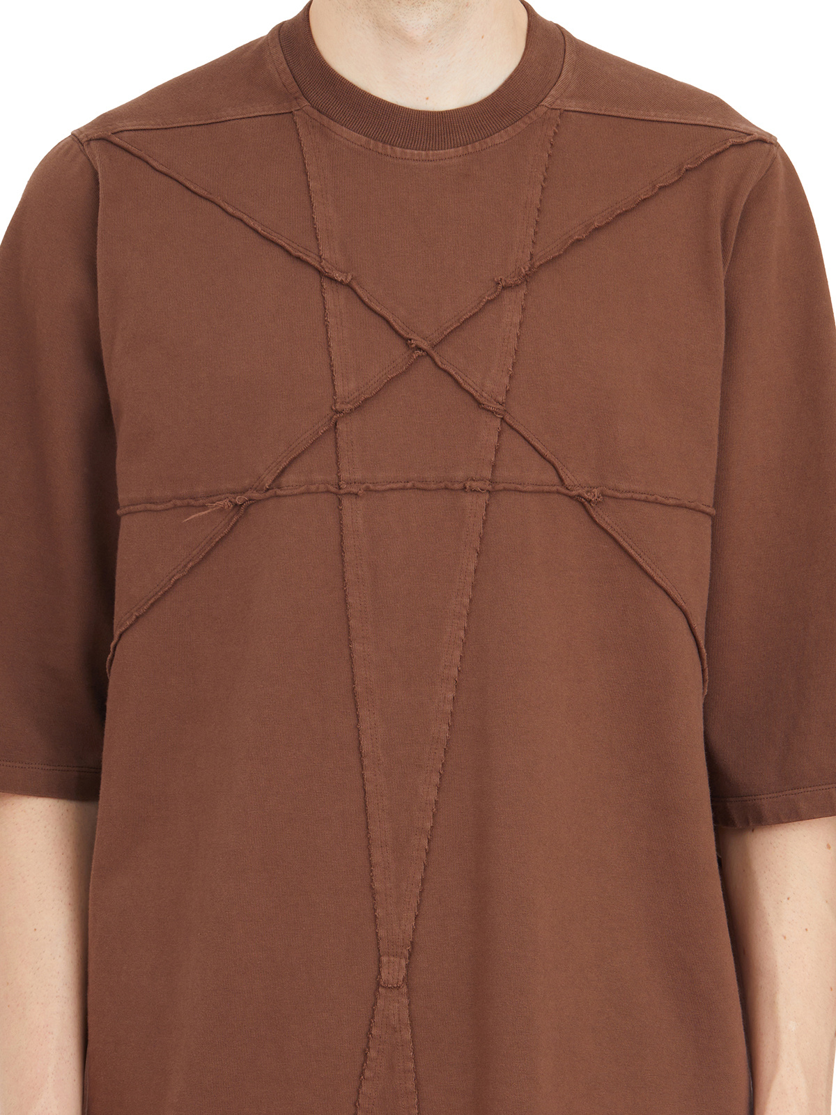 Rick Owens Drkshdw Short-sleeved T-shirt In Brown