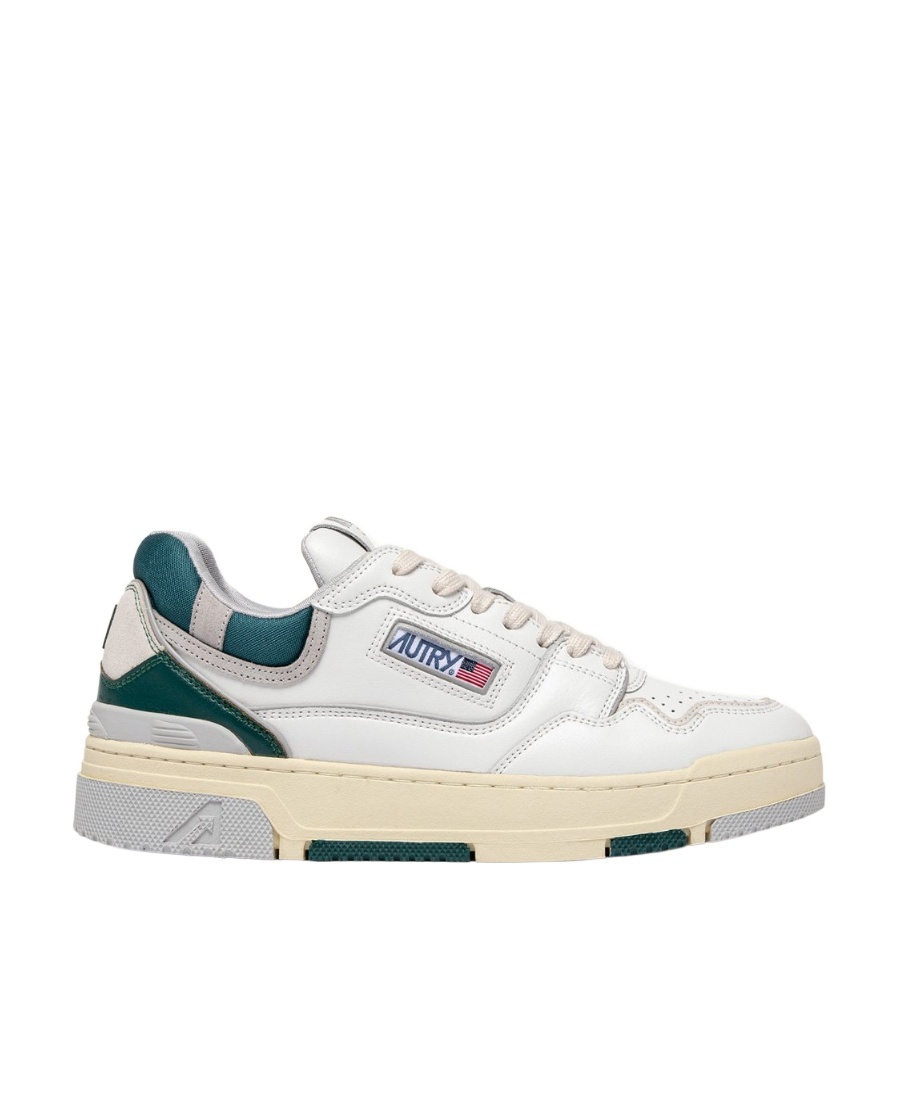 Autry White And Green Aerol Sneakers In White