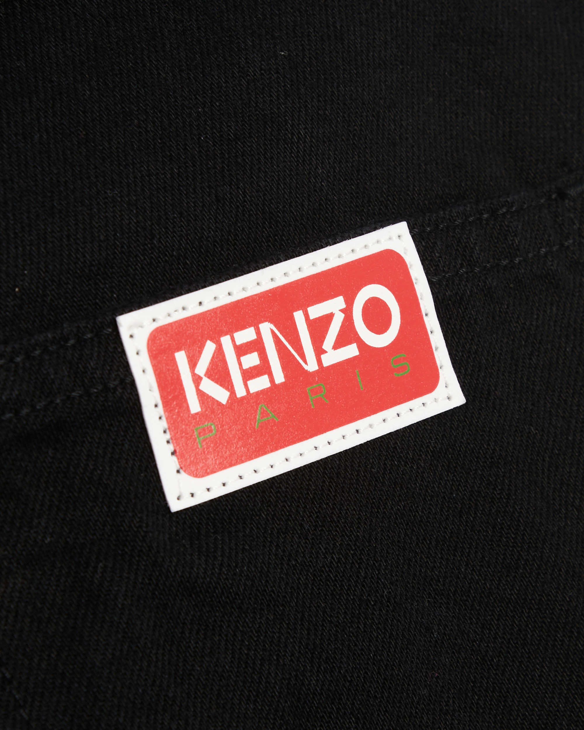 Kenzo Drawn Varsity Straight-leg Jeans In Black