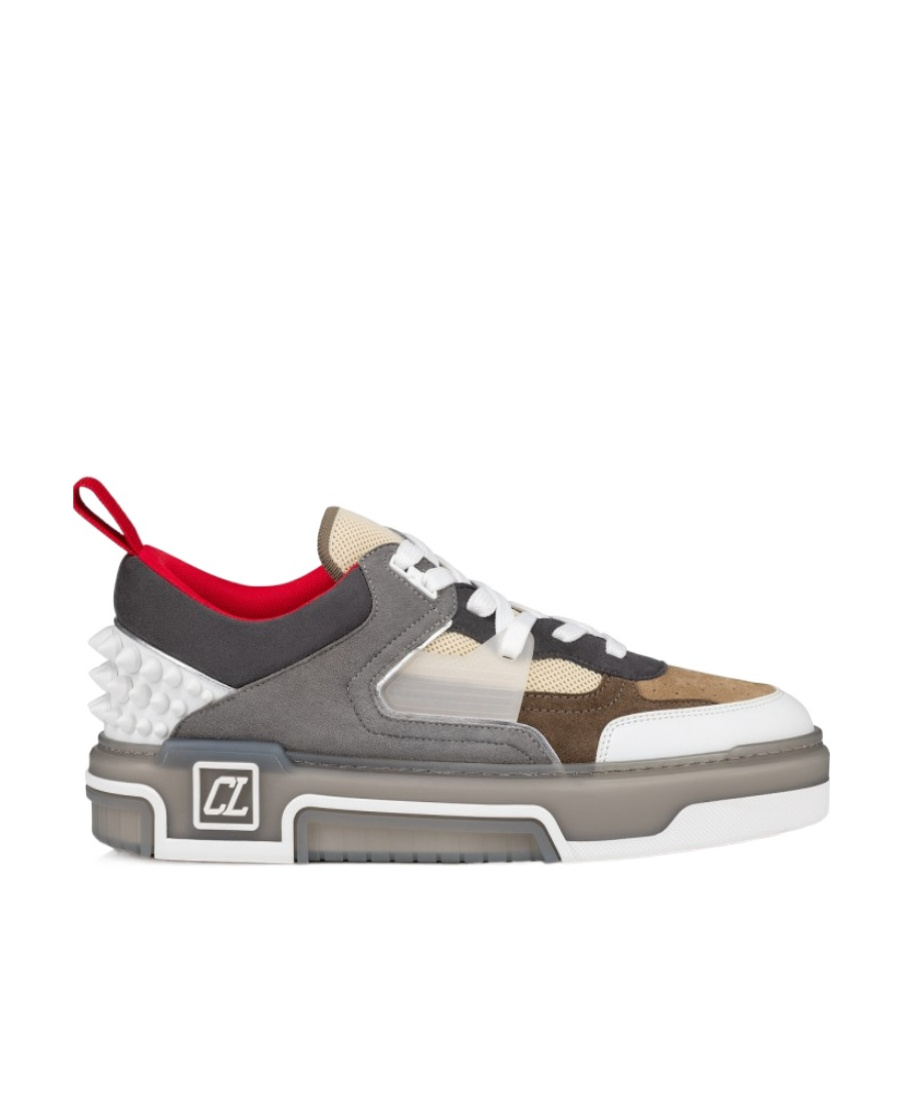 Christian Louboutin Astroloubi Sneakers In Grey Suede And Leather In Gray