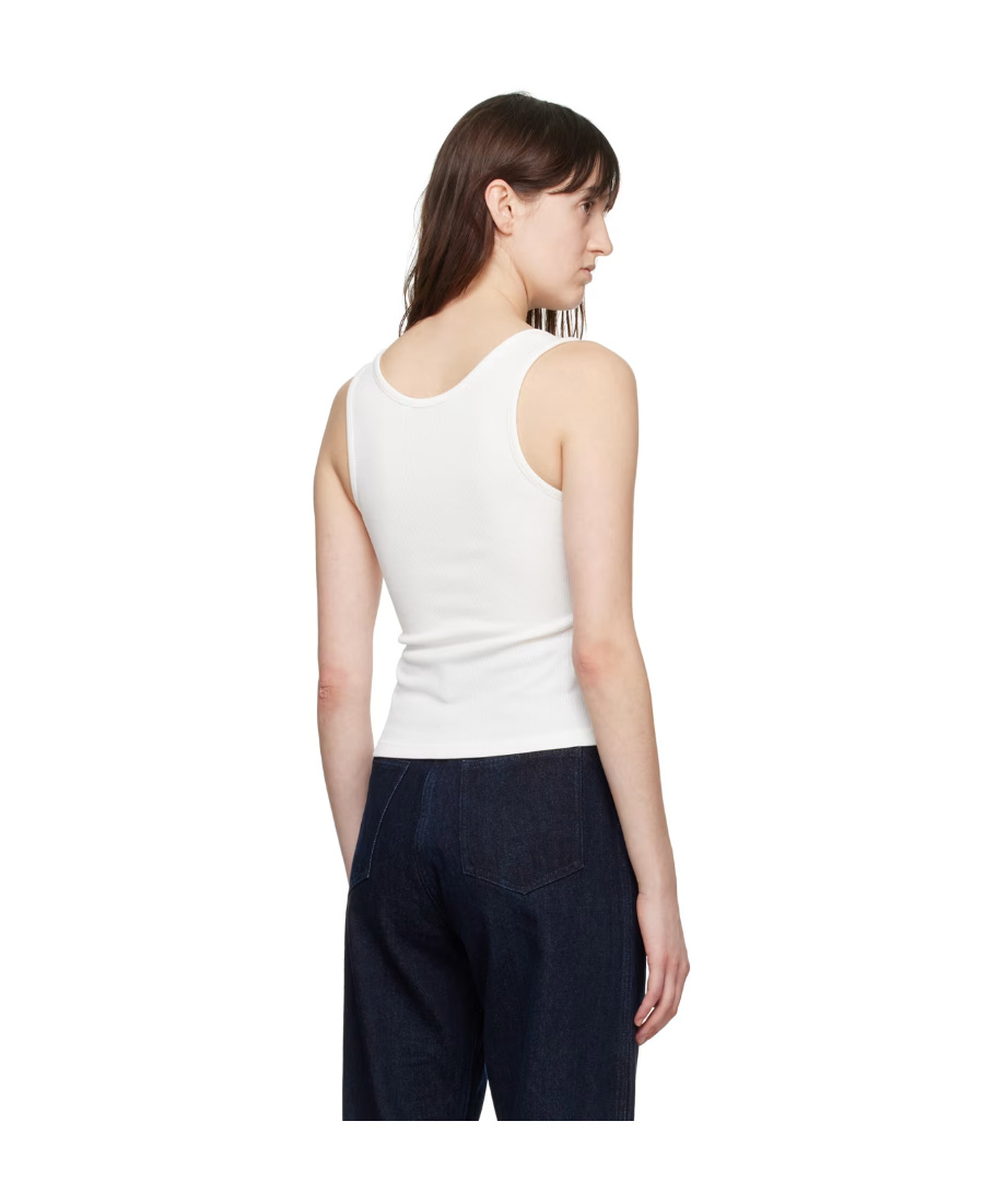 Christopher Esber Open Twist Tank White In Black