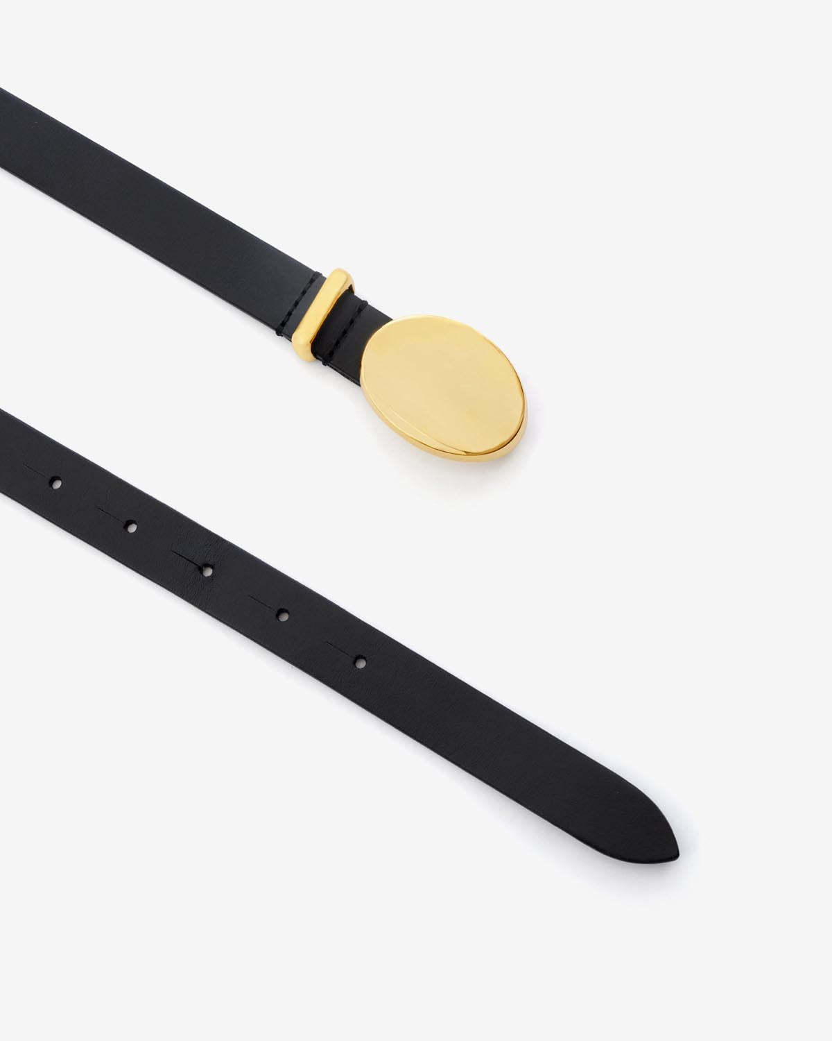 Isabel Marant Silvana Oval Buckled Belt In Black
