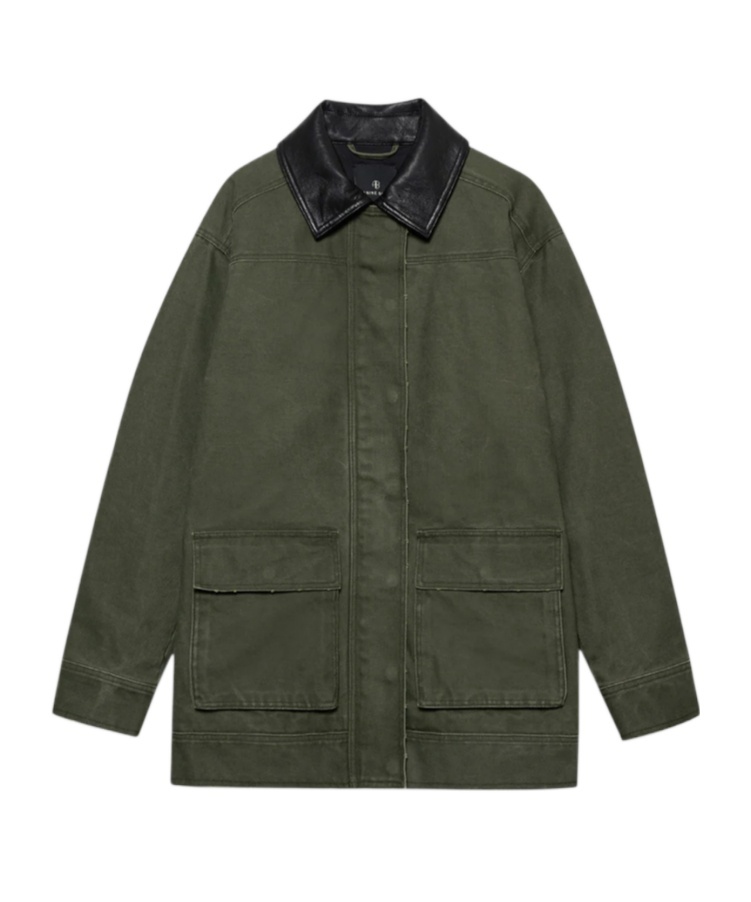 Anine Bing Long-sleeved Casual Jacket In Green