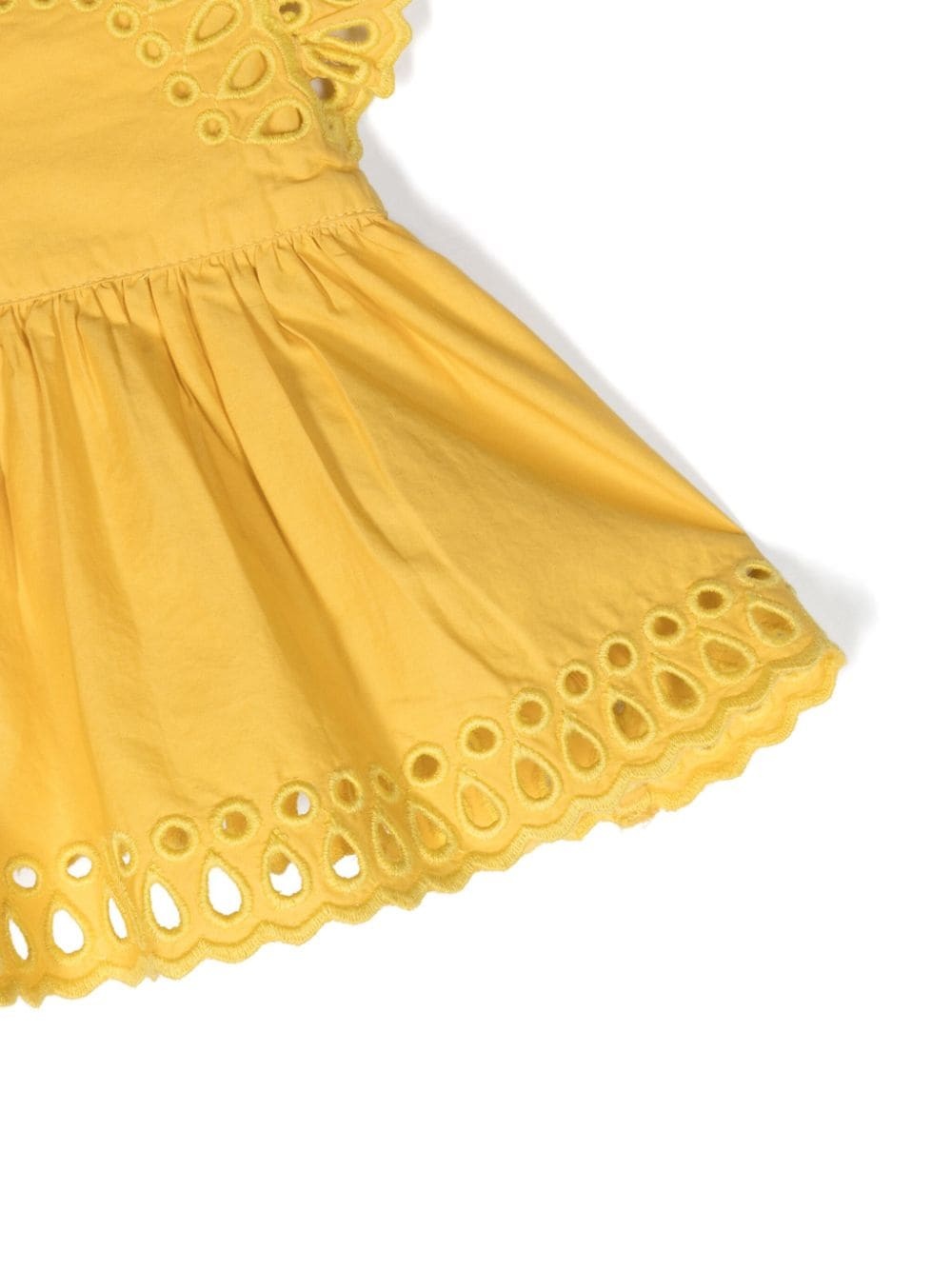 Stella Mccartney Hollowed-out Dress In Yellow