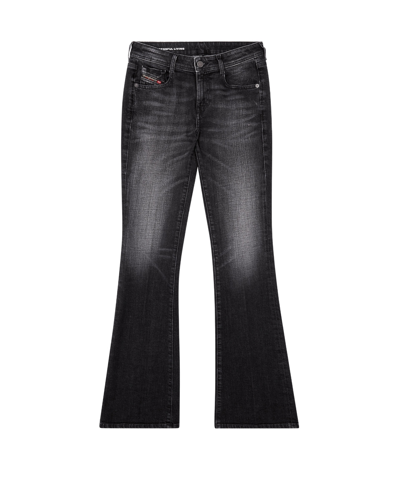 Diesel Womens 02 1969 D-ebbey Boot-cut Denim Jeans In Black