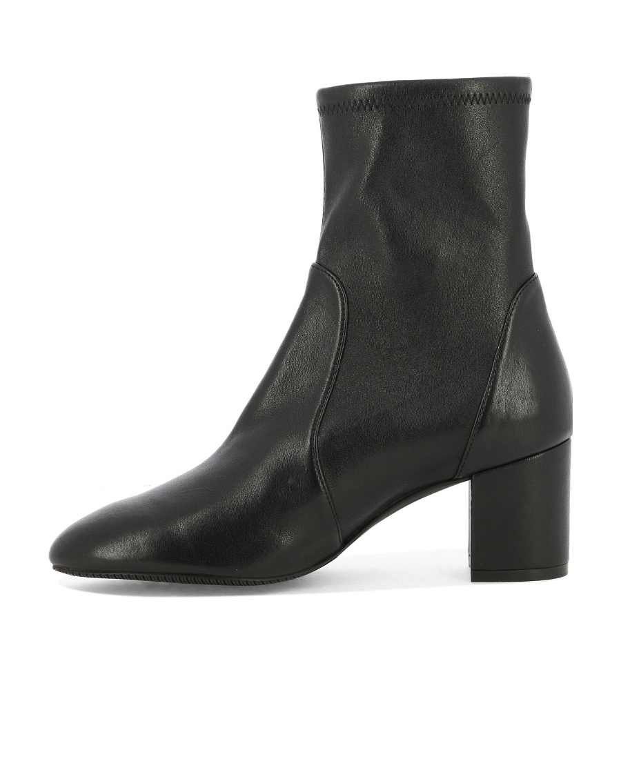 Stuart Weitzman Round-head Short Boots In Black