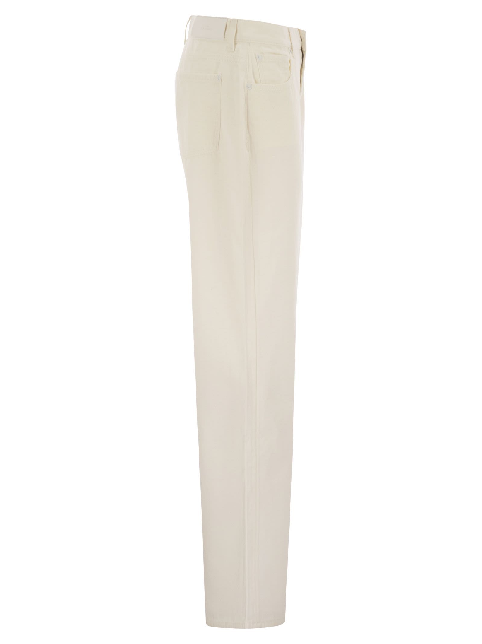 7 For All Mankind Tess Trousers In Neutral