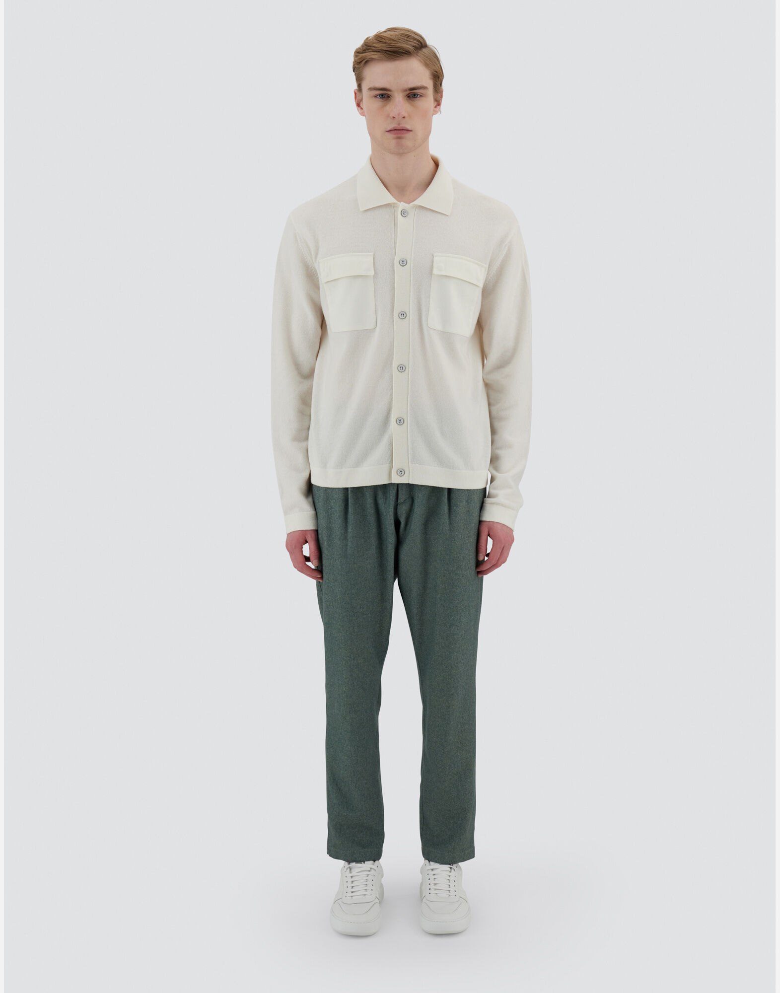 Herno Resort Long Sleeved Buttoned Shirt In White