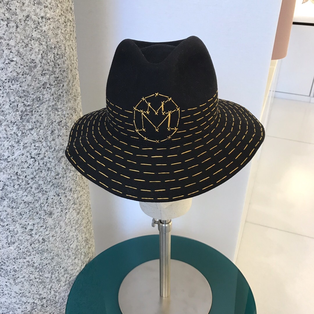 MAISON MICHEL LOGO EMBROIDERED HAT
