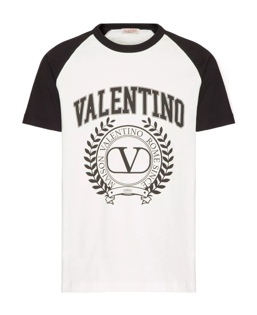 VALENTINO MAISON VALENTINO EMBROIDERED COTTON T-SHIRT