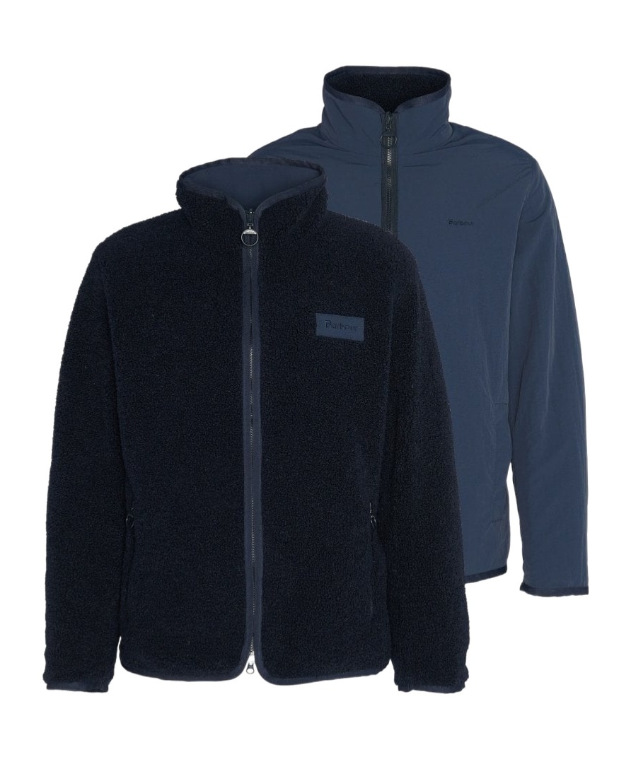 Barbour Double-sided Casual Jacket In Black