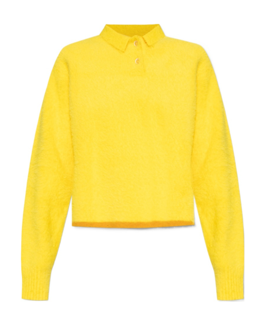 Shop Jacquemus Le Polo Neve Polo Shirt In Yellow