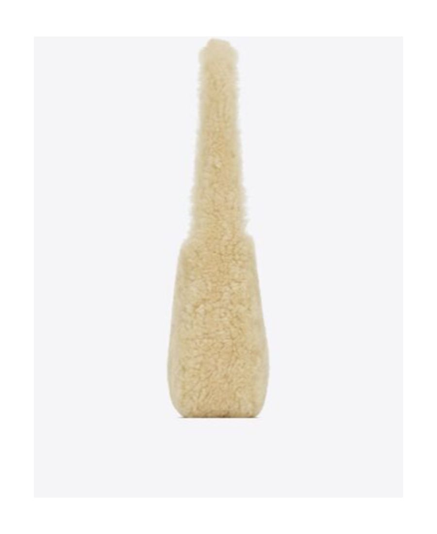 Saint Laurent Le 5 À 7 Mini In Shearling In Nude