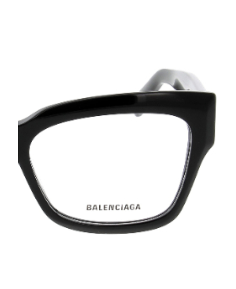 Balenciaga Logo-plaque Cat-eye Glasses In Black