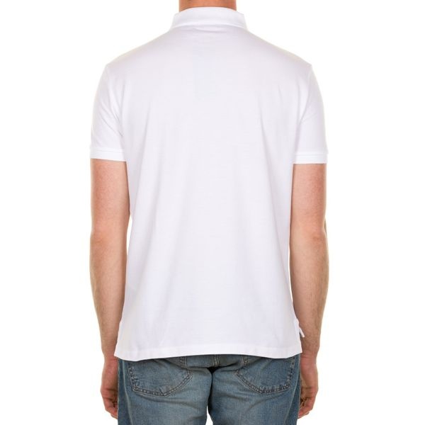 Polo Ralph Lauren Slim Fit White Polo Shirt With Classic Collar And Pony Embroidery On The Front In Cotton Piquet Man