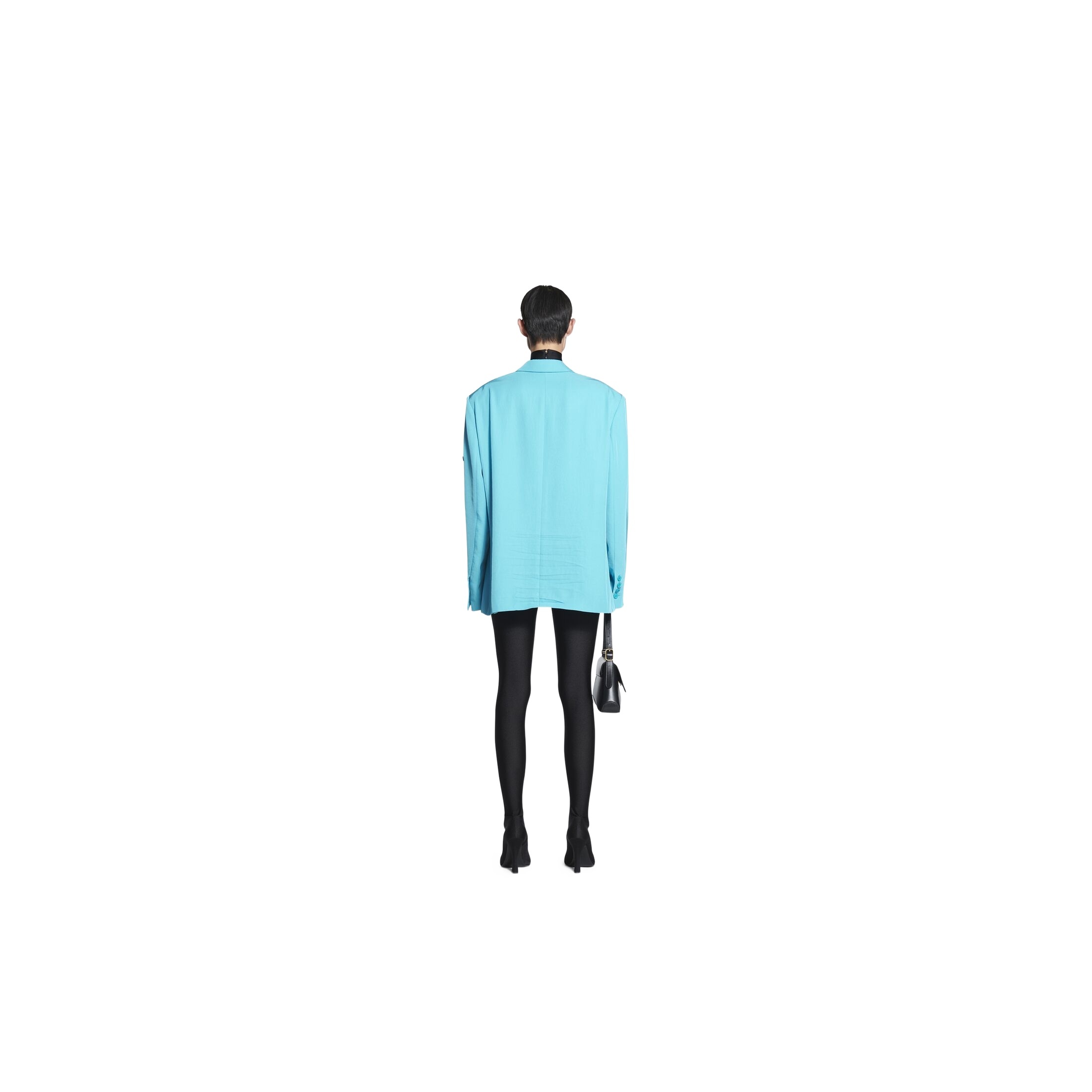 Balenciaga Single-breasted Blazer In Blue