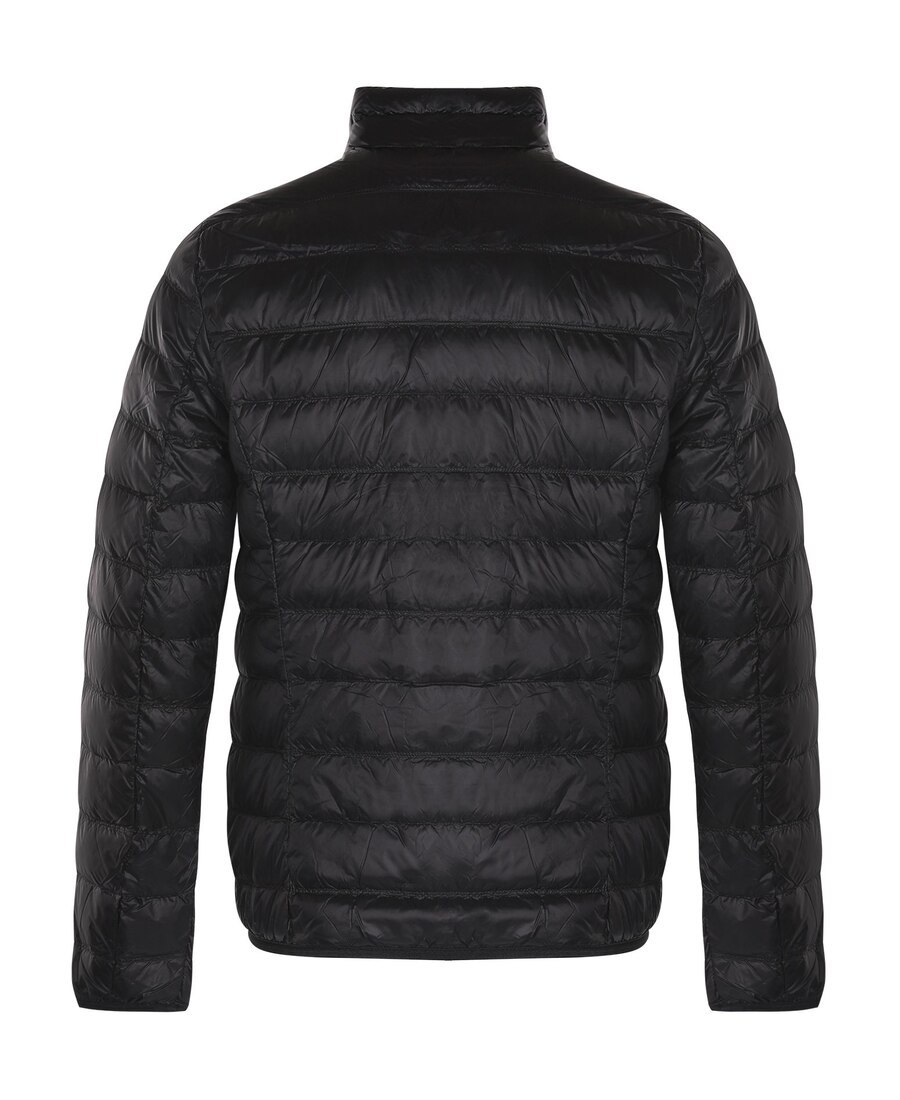Ea7 Packable Down Jacket With Front Zip Core Identity In Black