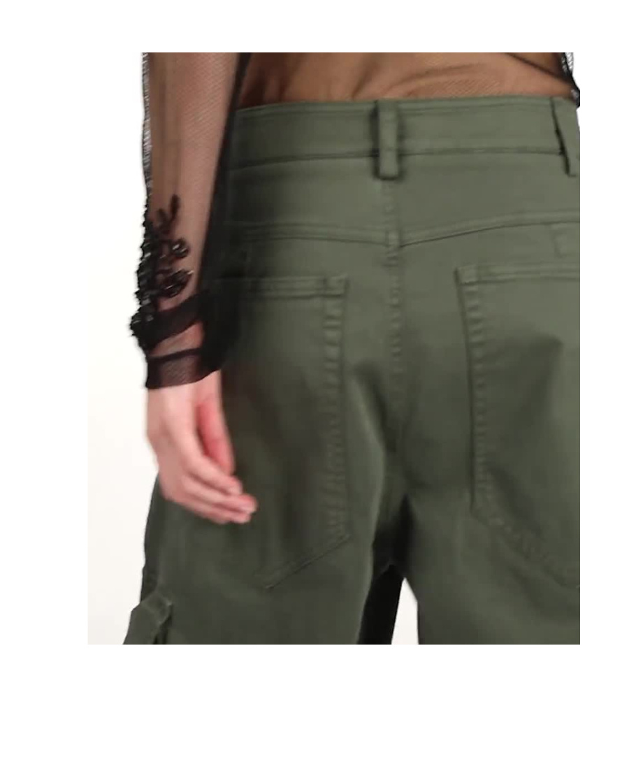 Pinko High-waisted Cargo Trousers In Animal Print