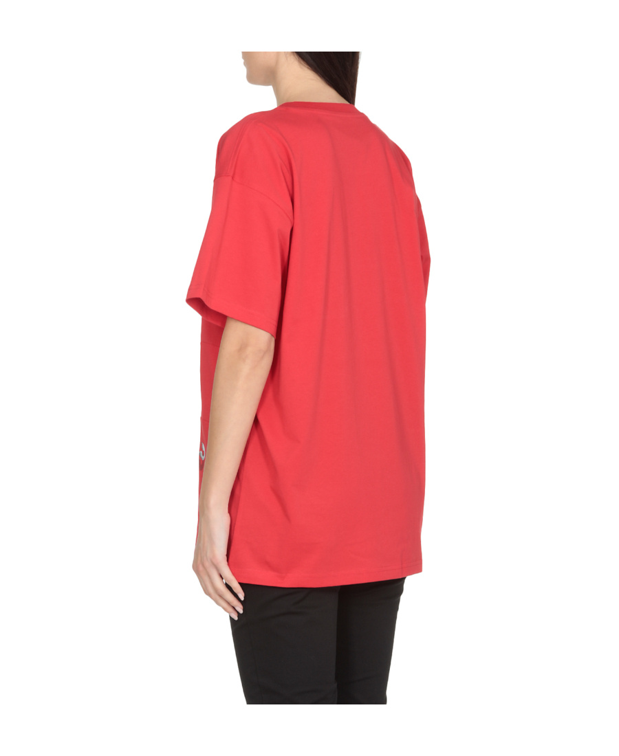 Moschino Printed Pattern Short-sleeved T-shirt In Red