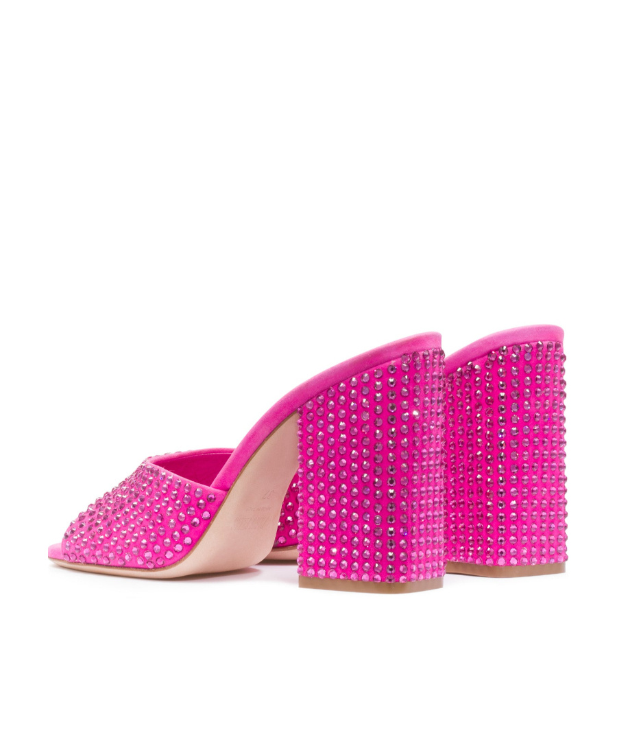 Paris Texas Logo High-heeled Sandals In Pink