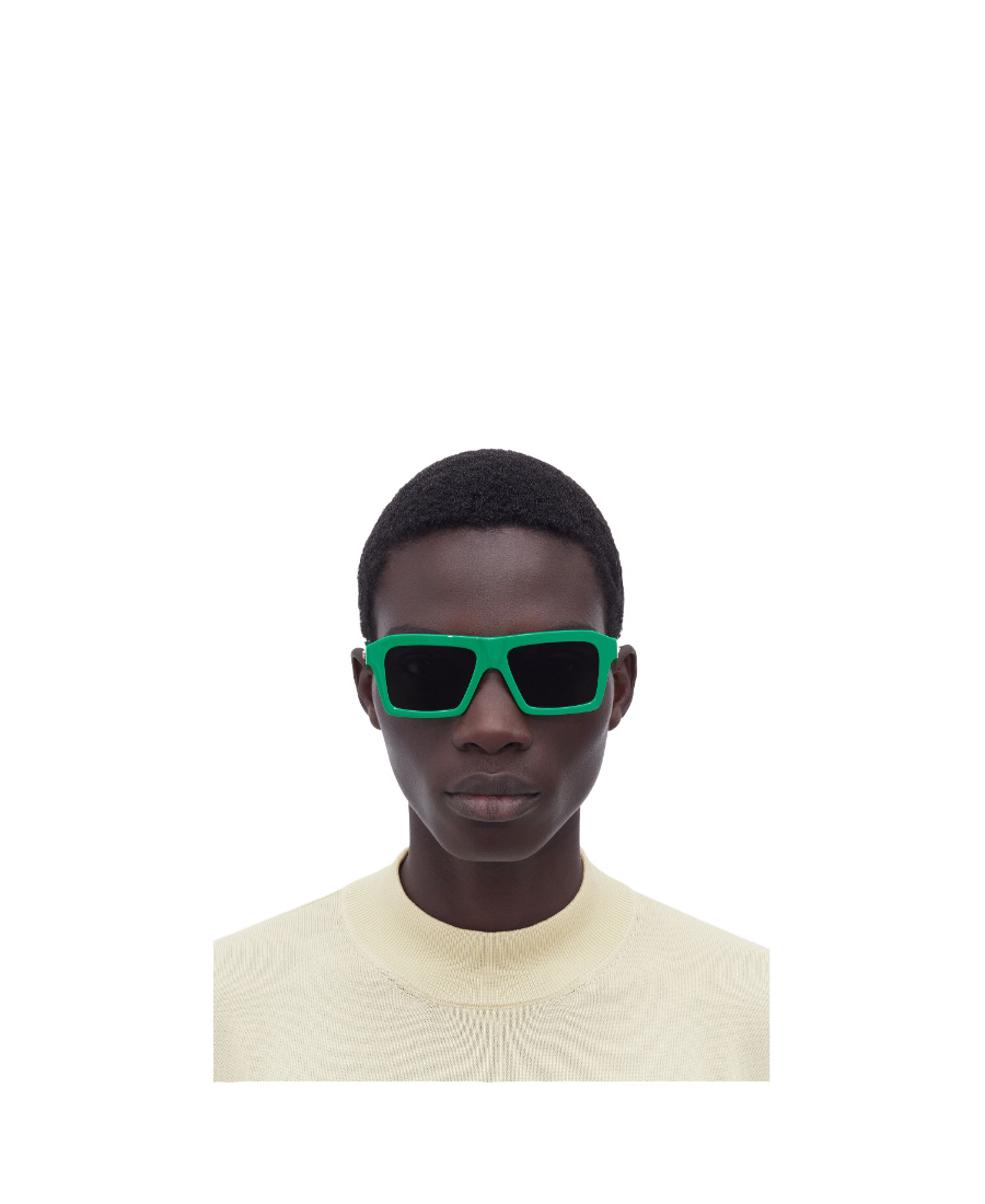 Bottega Veneta Square Sunglasses In Green