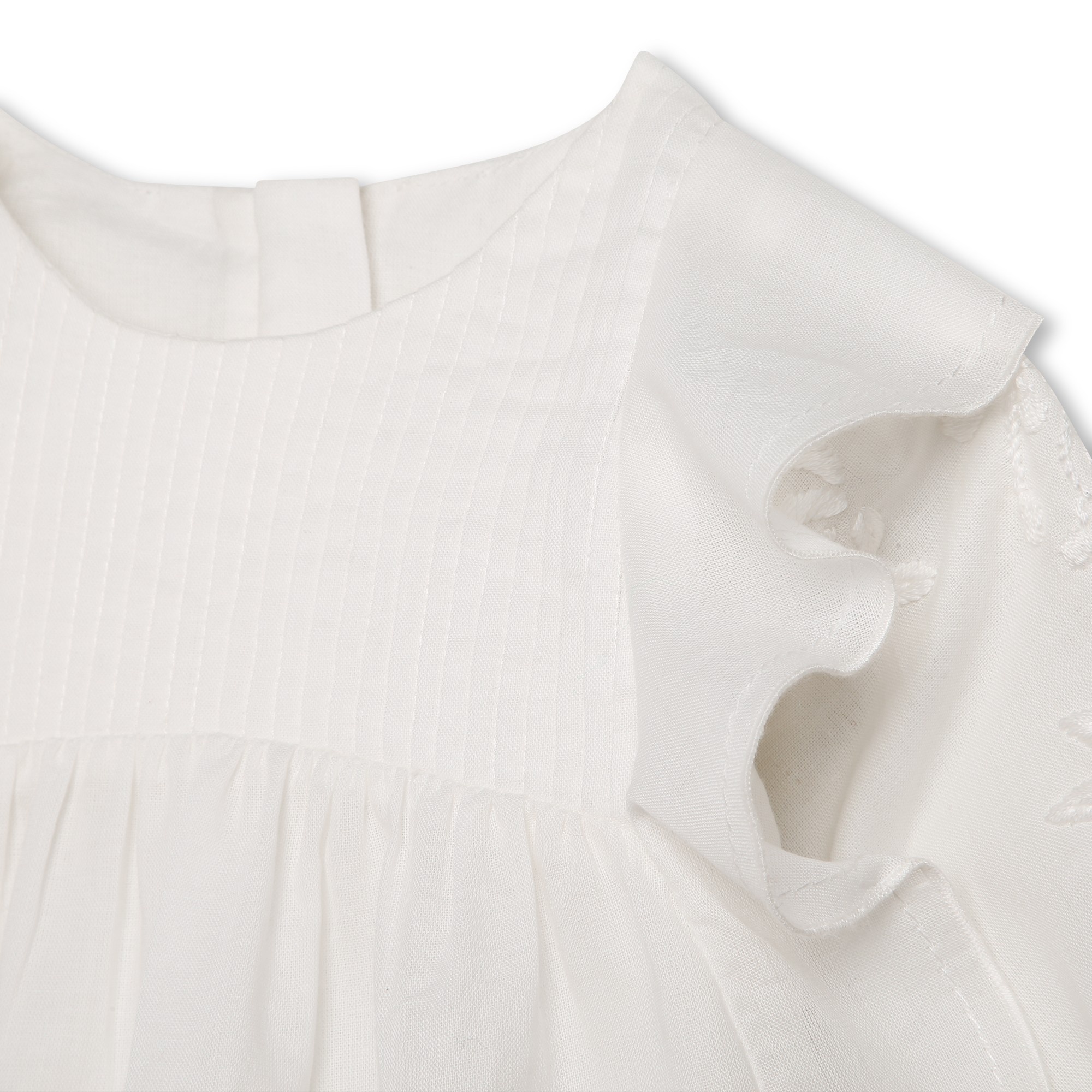 Chloé Ruffled-trim Organic Cotton Blouse In White