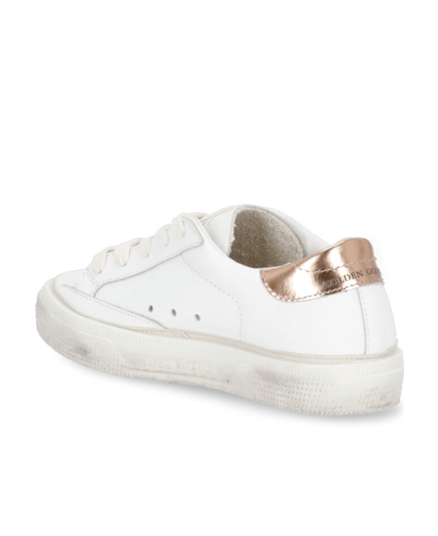 Golden Goose May Low-top Lace-up Sneakers In White