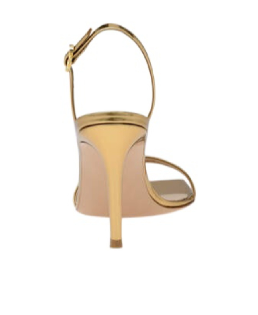 Gianvito Rossi 95mm Metallic Slingback Sandals In Gold
