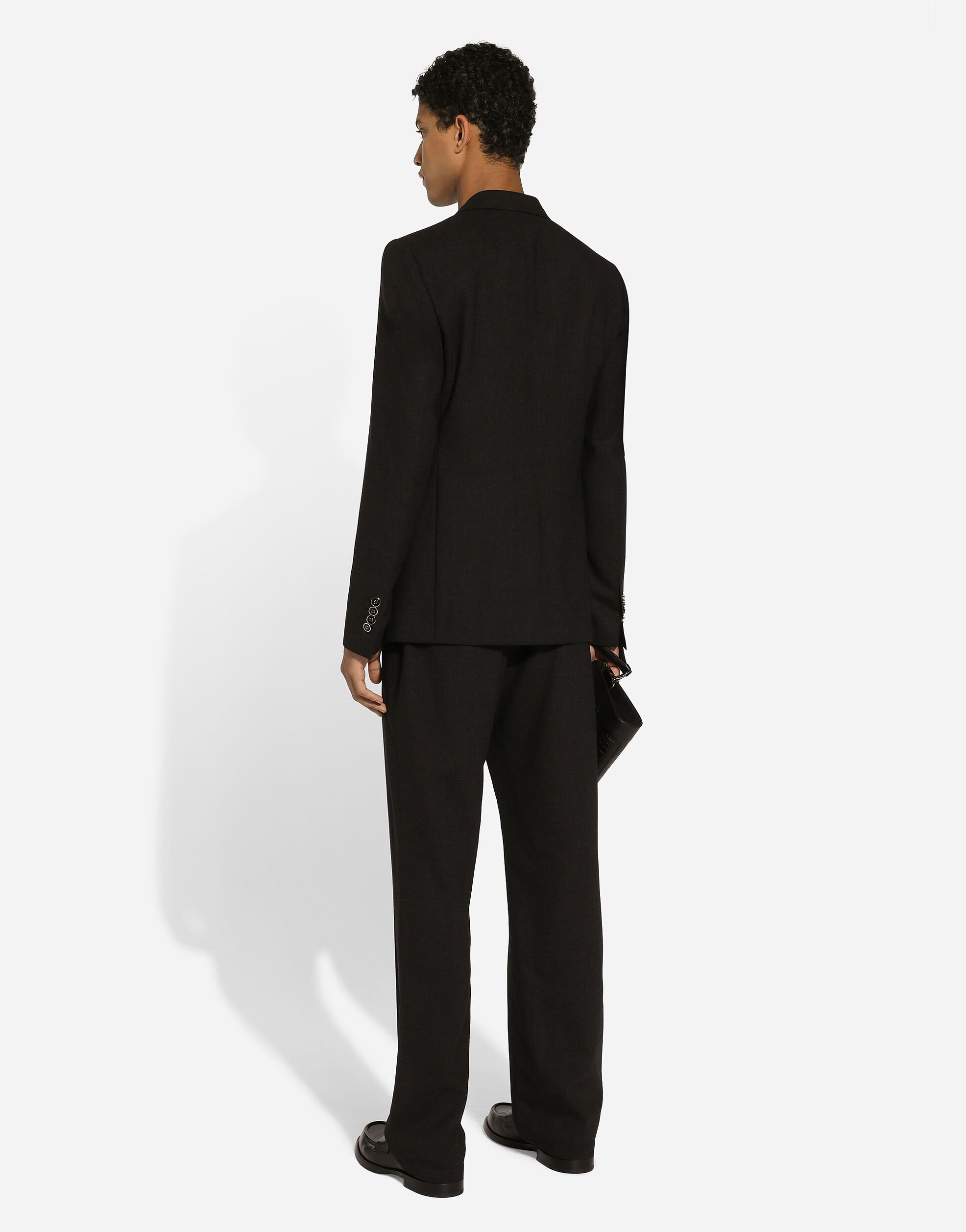 Dolce & Gabbana Cashmere Jogging Pants With Dg Logo In Black