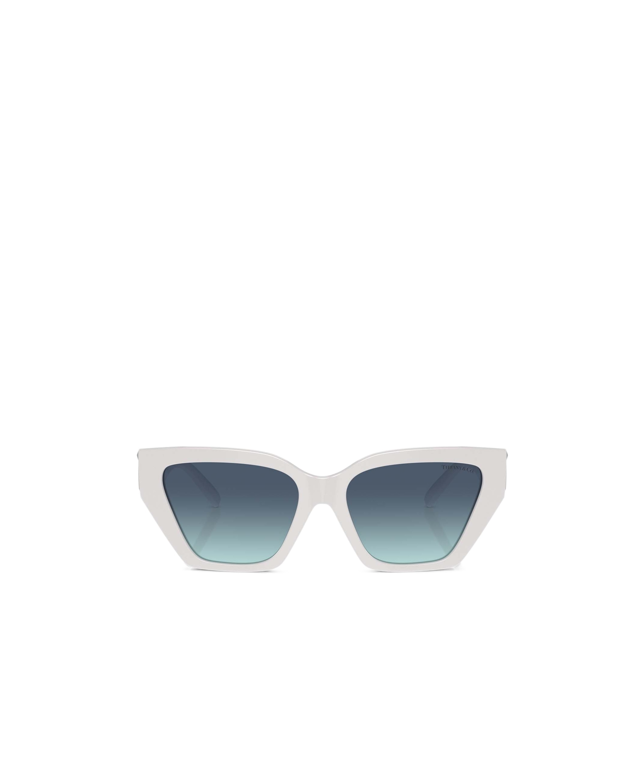 Tiffany & Co . Contemporary Cat-eye Sunglasses With Iconic T Motif In Blue