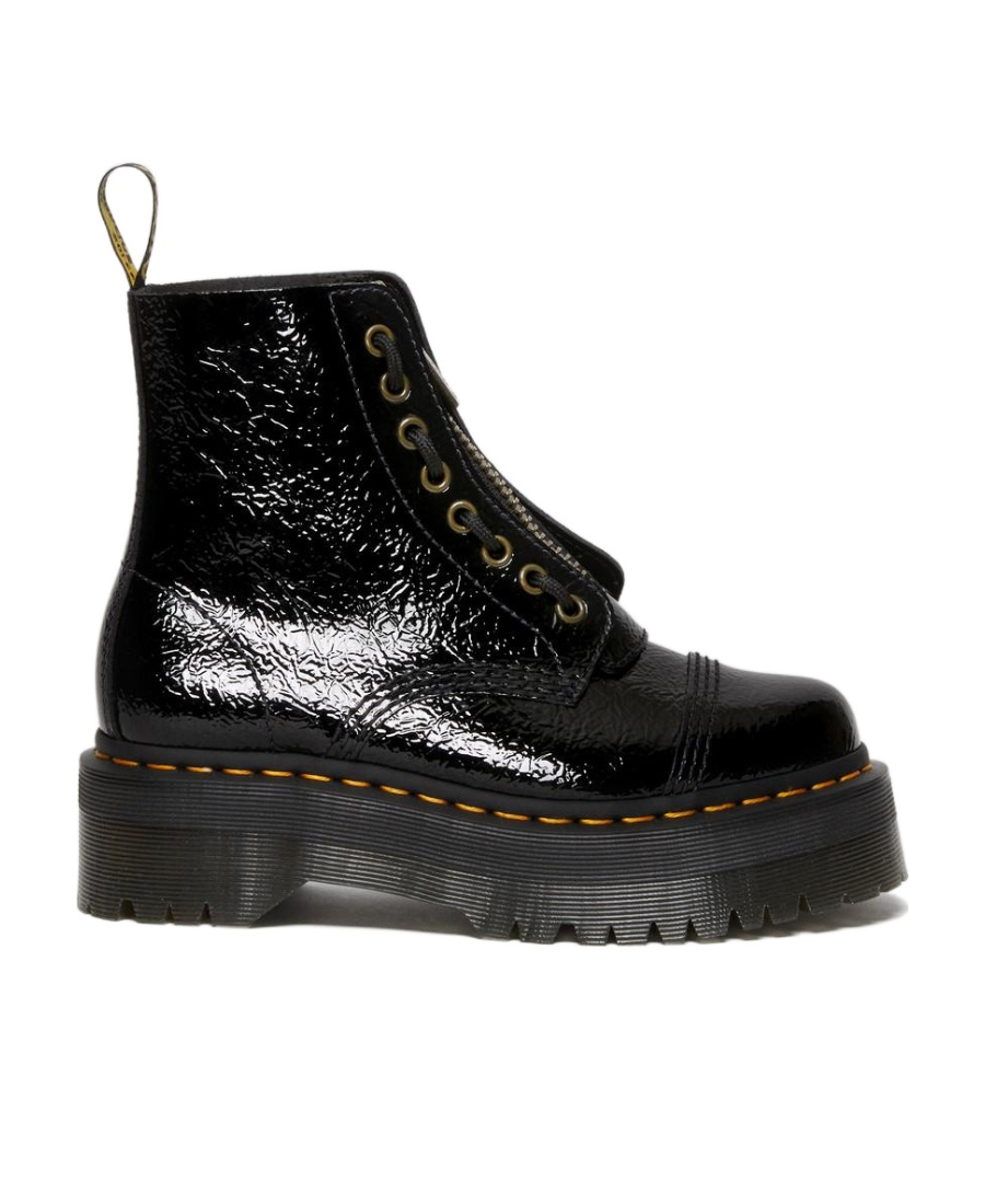 Dr. Martens' Sinclair Wild Croc Leather Boots In Black