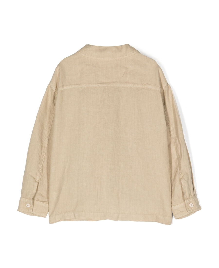 Aspesi Button-fastening Linen Shirt In Nude
