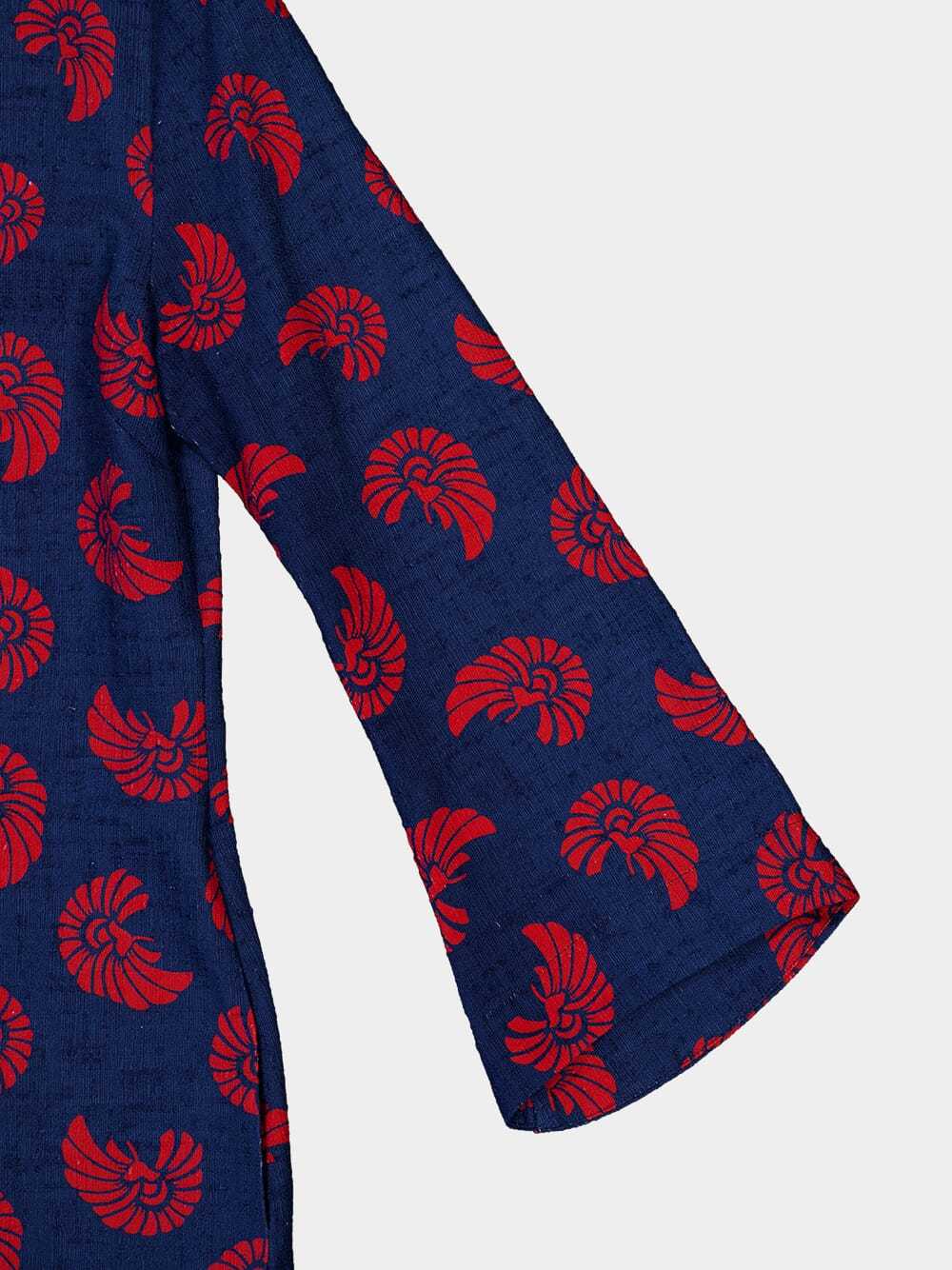 La Doublej Monogram-pattern Midi Dress In Blue