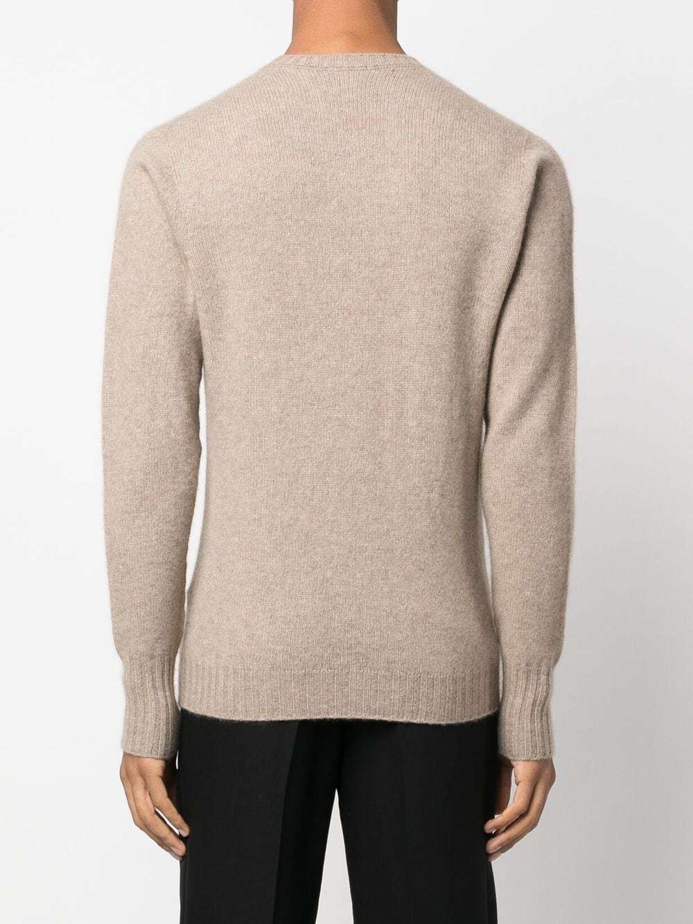 Drumohr Crew-neck Cashmere Jumper In Nude