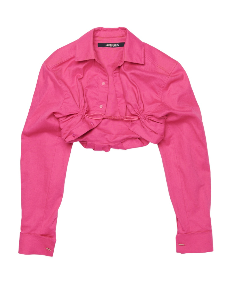 Jacquemus Woman Shirt Fuchsia Size 2 Cotton In Pink
