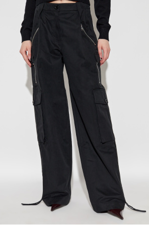 Dolce & Gabbana Zip-pocket Cargo Trousers In Black