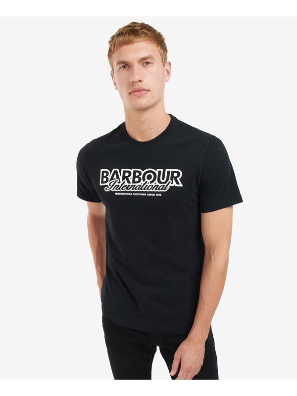 Barbour Logo T-shirt In Black
