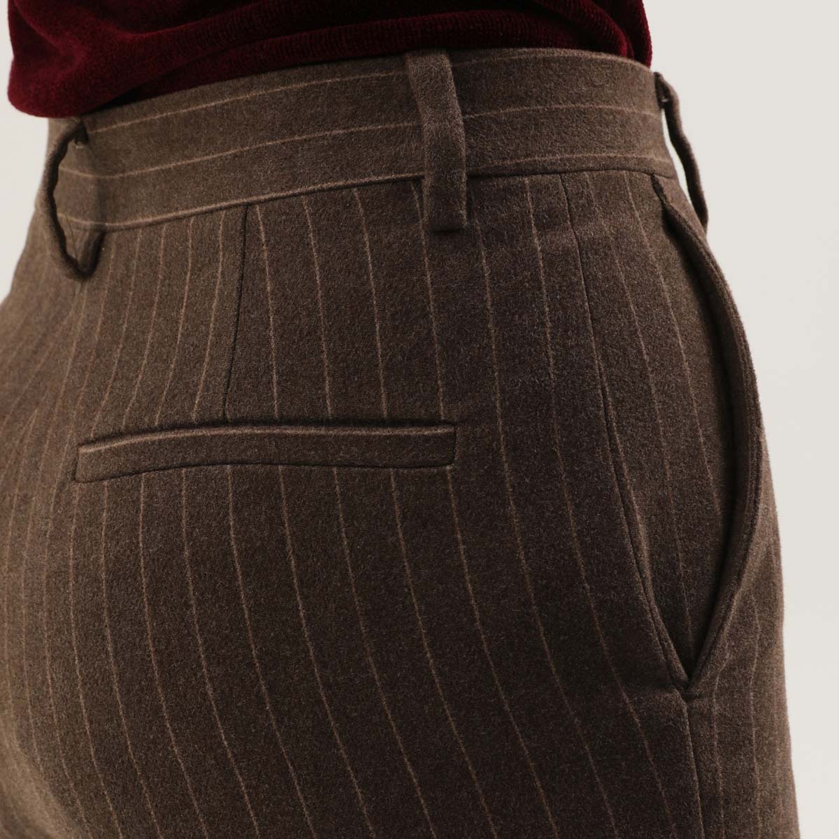 1989 Studio Flared Pinstripe Pattern Pants Striped In Brown