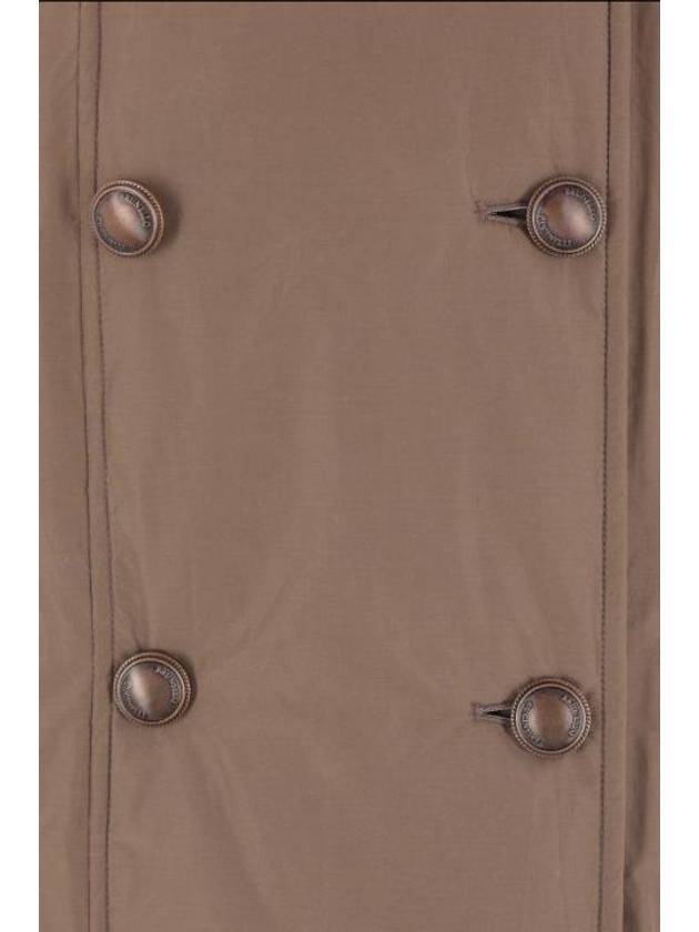 Brunello Cucinelli Short Button Detailing Down Jacket In Brown