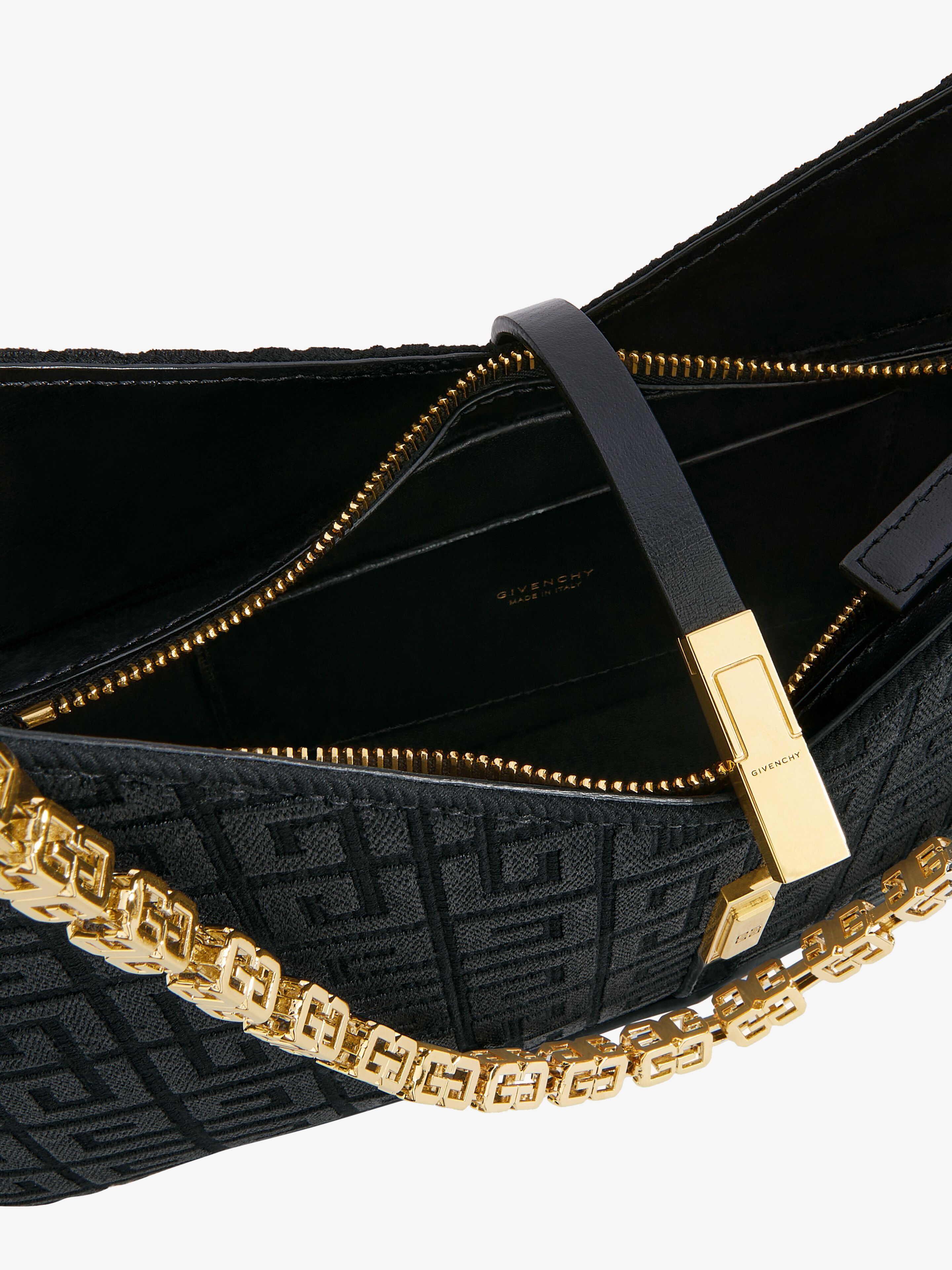 Givenchy 4g Jacquard Shoulder Bag In Black
