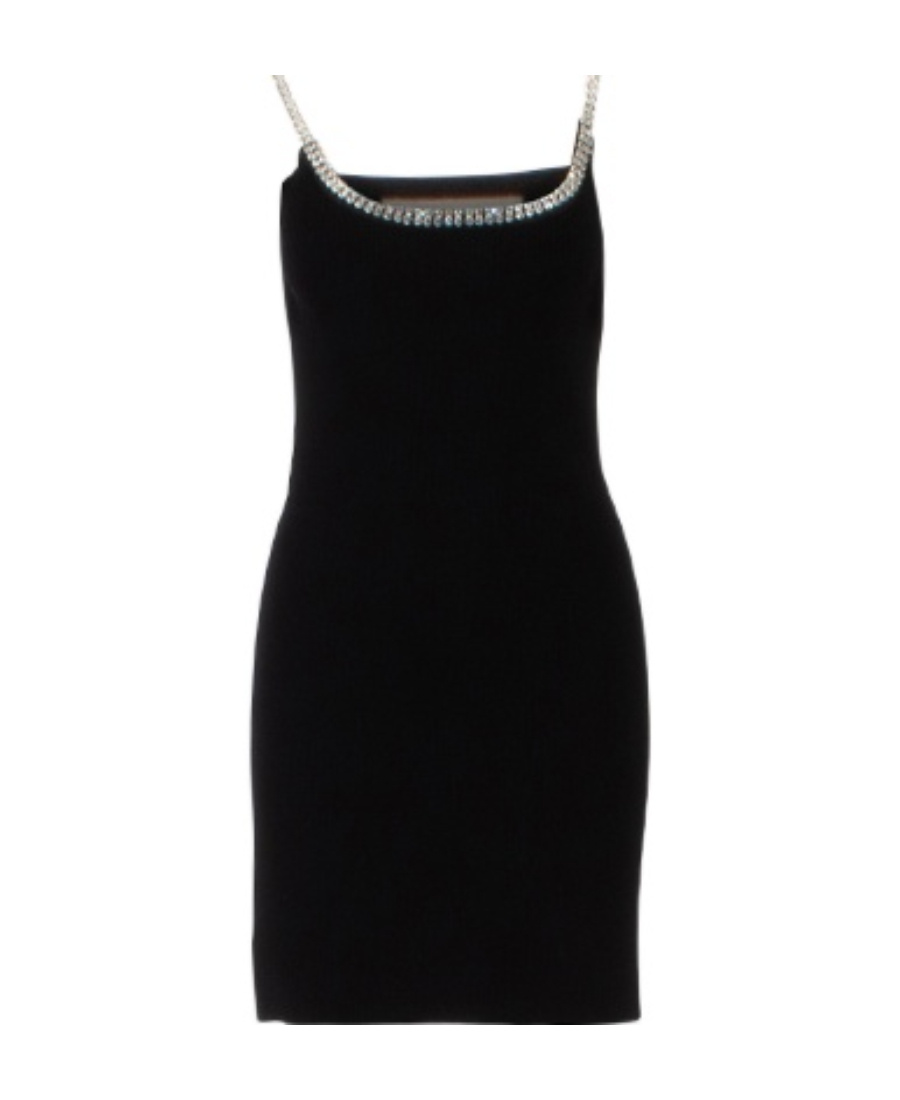 Rabanne Crystal-embellished Sleeveless Minidress In Black
