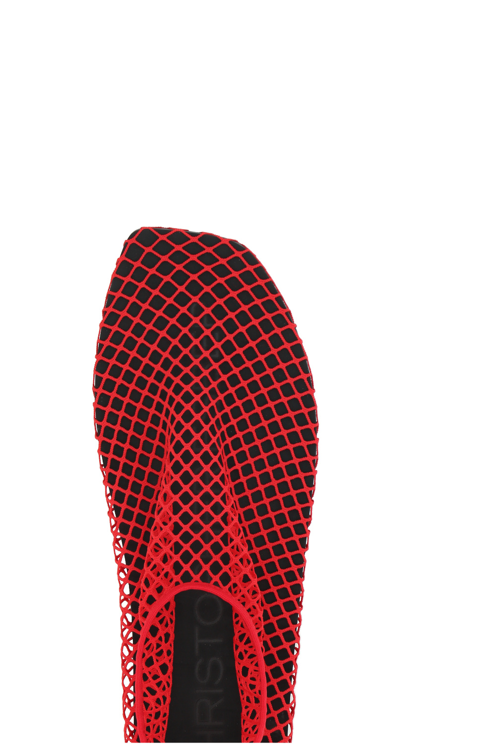 Christopher Esber Mesh Ballet Flats For Women In Red