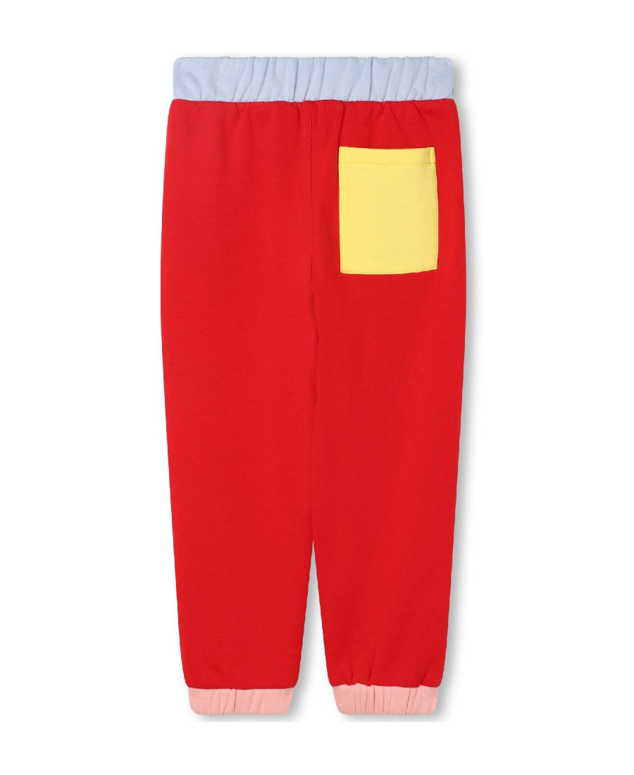 Kenzo Colour-block Cotton Blend Track Pants In Yellow