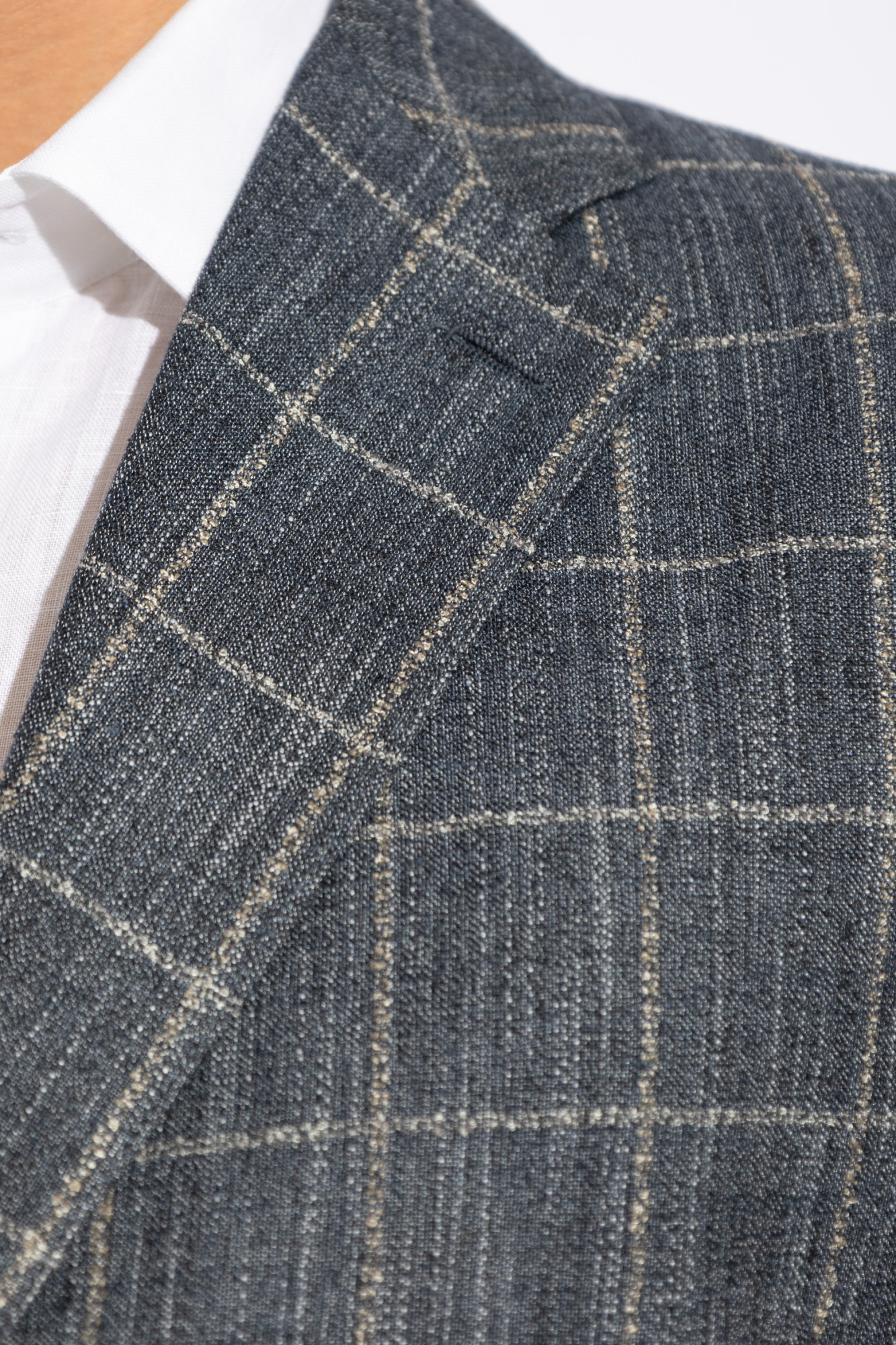 Etro Single-breasted Checked Jacket In Black
