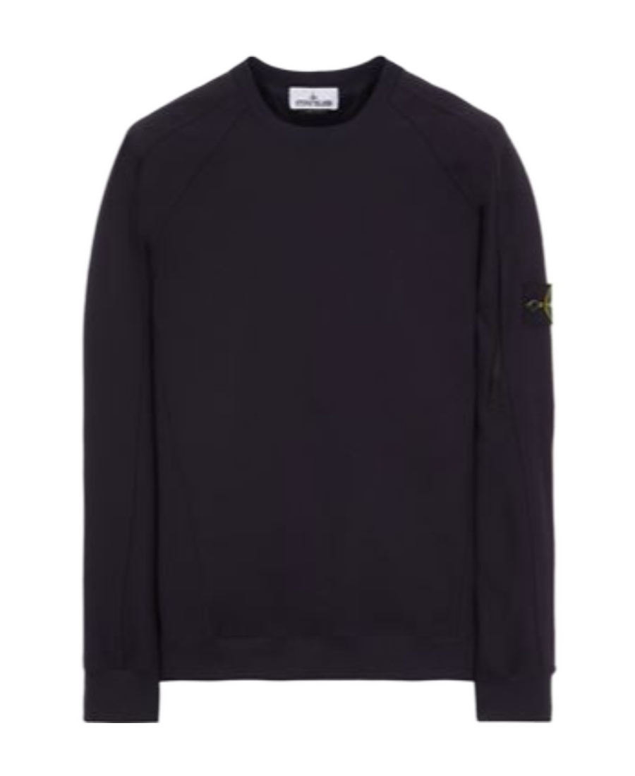 Stone Island Compass-motif Long-sleeve Sweatshirt In Blue
