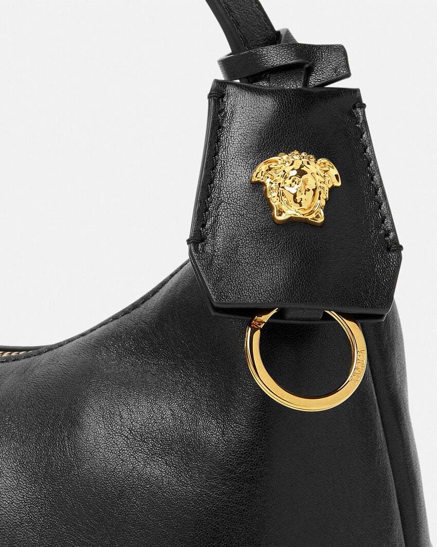 Versace Leather Mini Bag In Black