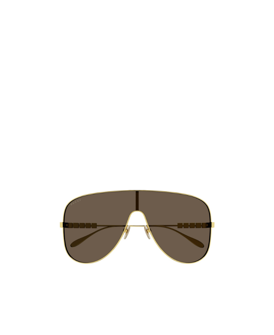 Gucci Lettering-detail Oversize-frame Sunglasses In Green